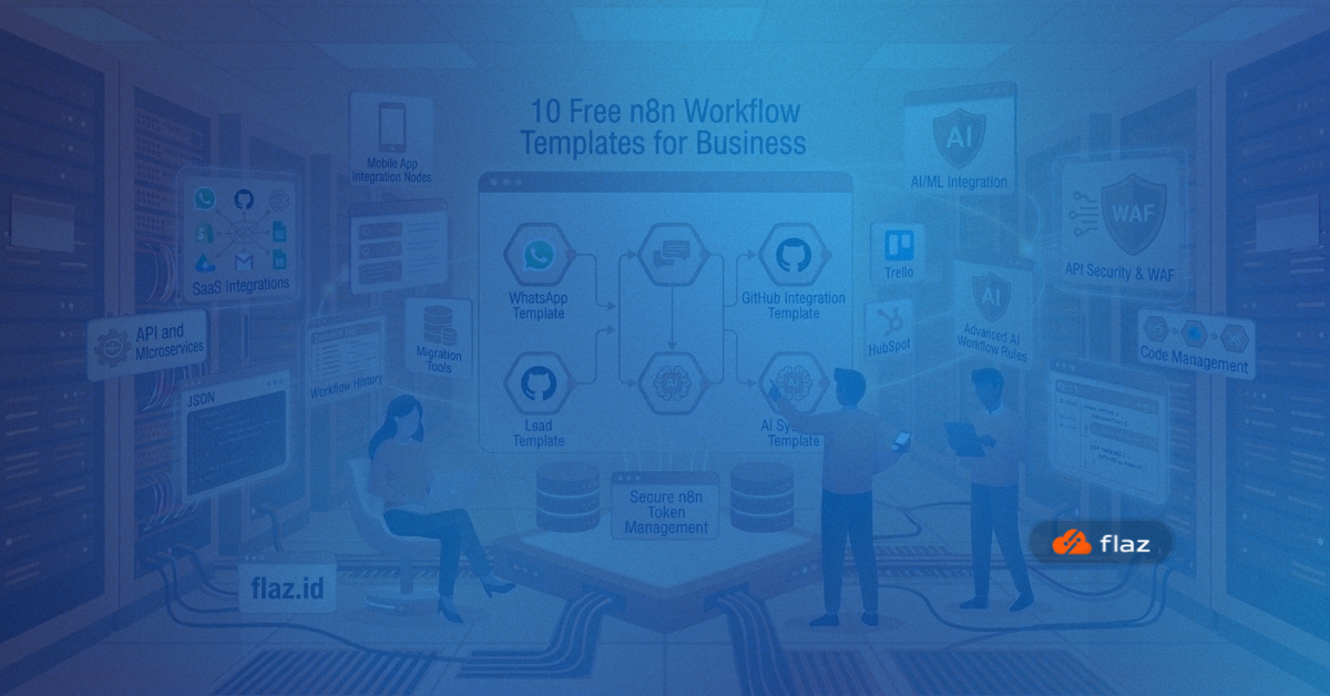 10 Workflow n8n Template Gratis untuk Bisnis: WhatsApp, GitHub, dan AI