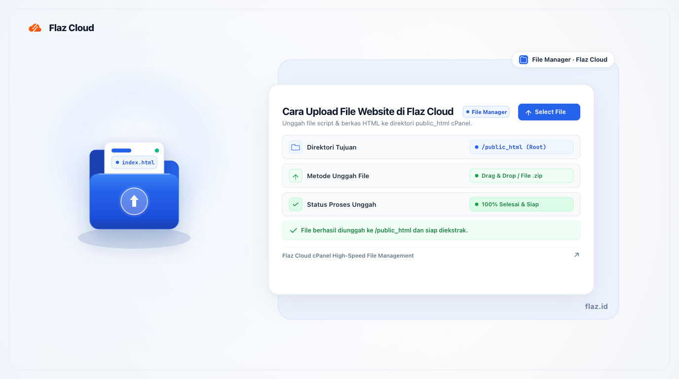 Cara Upload File Website di Flaz Cloud
