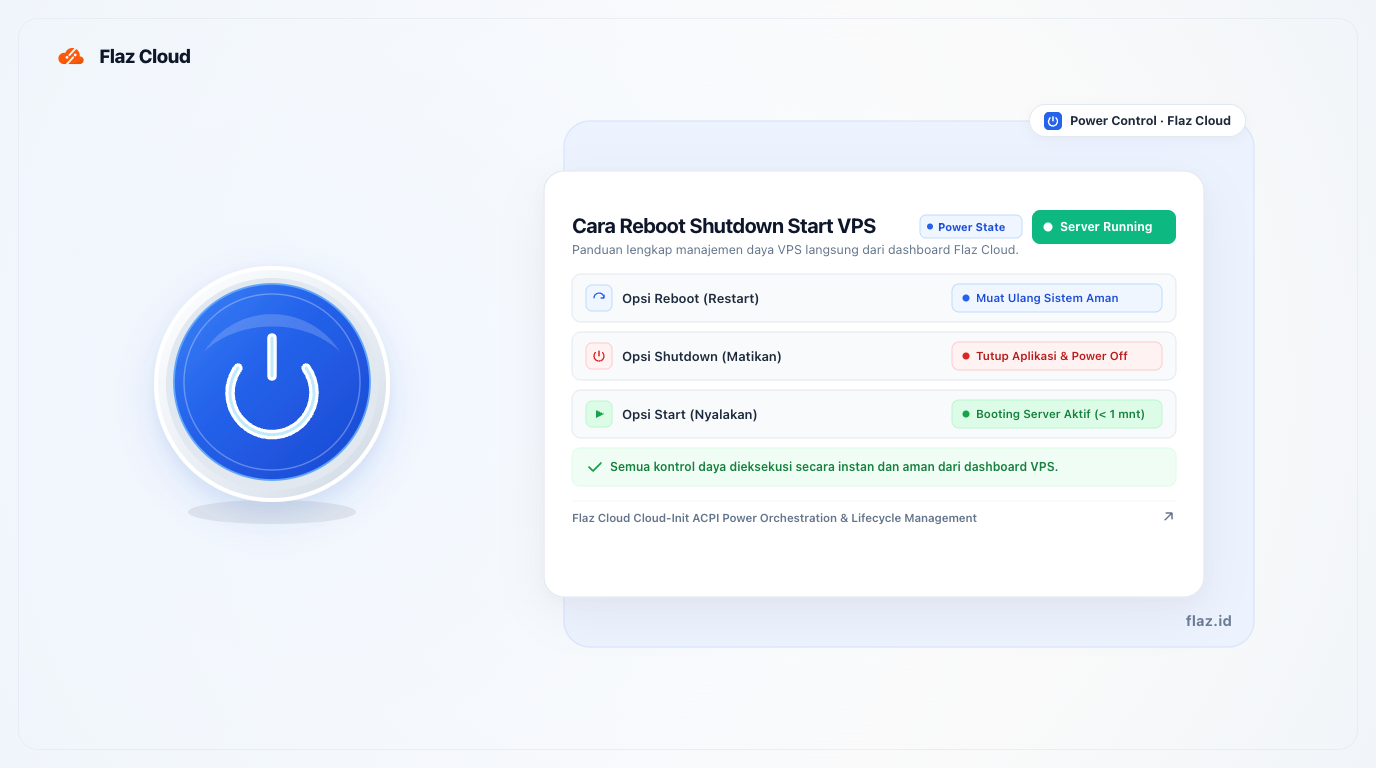 How to Reboot, Shutdown, and Start VPS on Flaz Cloud